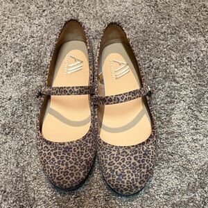 Leopard Print Aerosoles Mary Jane Flats
